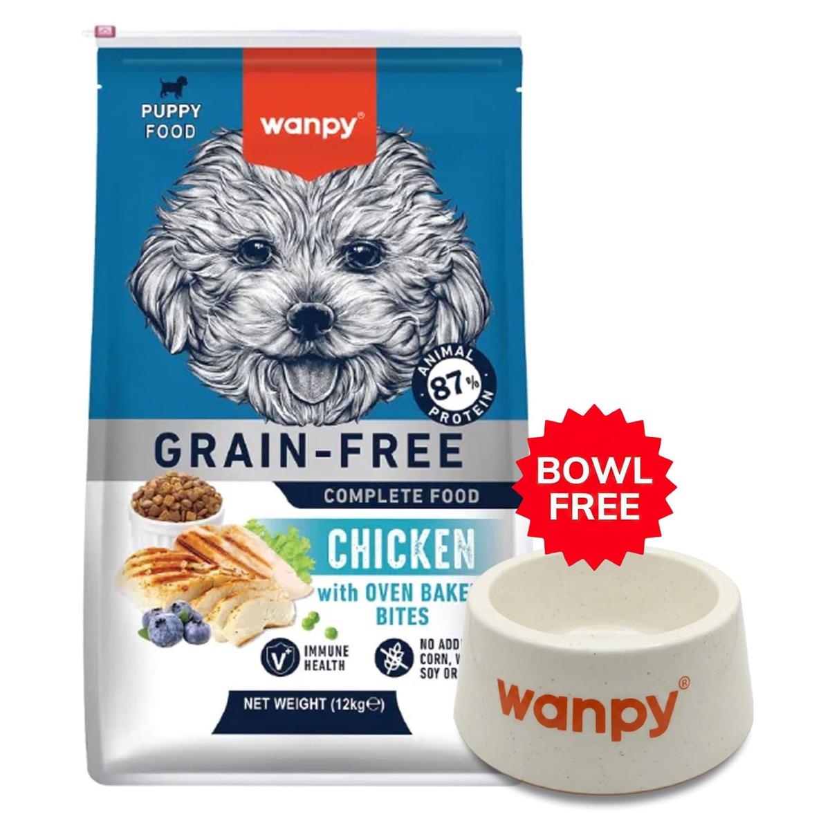 Wanpy Grain Free Complete Food for Puppy Chicken Recipe 12 kg