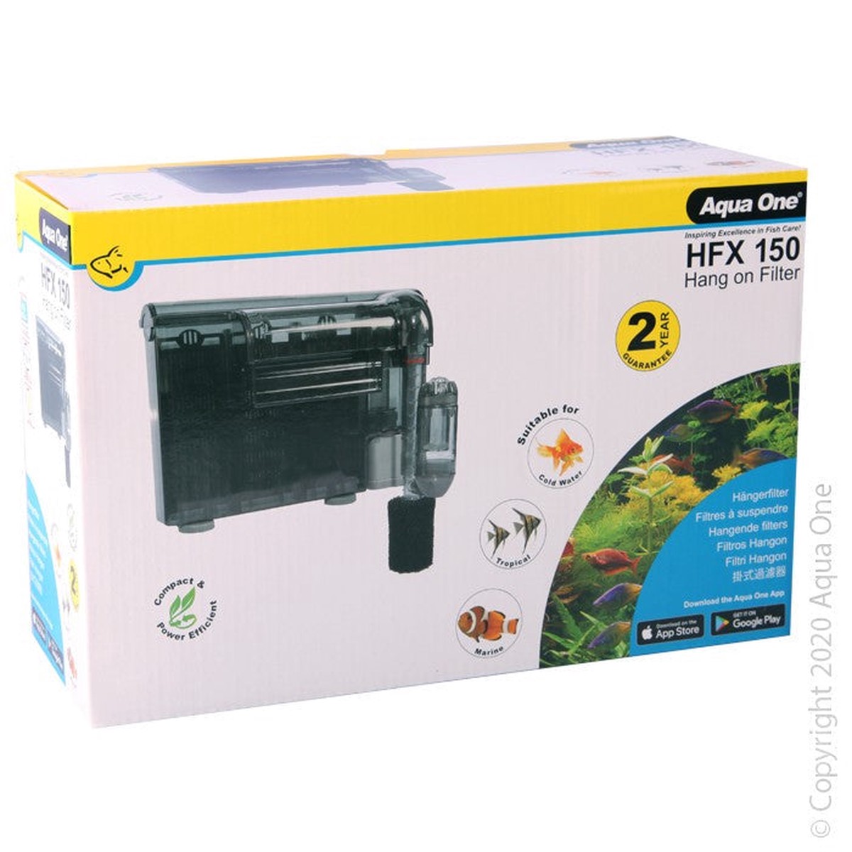 Aqua One Hfx 150 Hang On Filter 500l/hr (29017)