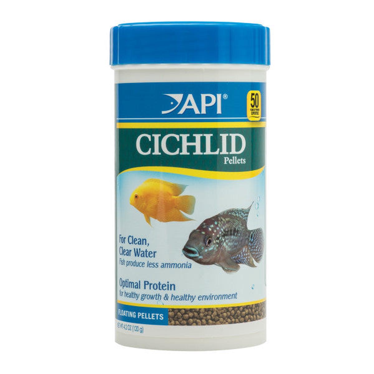 API Cichlid Pellets Floating Fish Food - 4.2 oz.